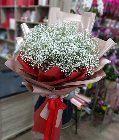 Букет цветов из: Гипсофила в Калужской Краснодарский край