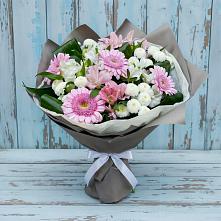 Букет цветов из:  Герберы, Альстромерии и Хризантемы #REPLACE_PRED# Калужской Краснодарский край