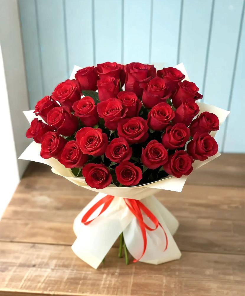 Букет 29 Красных роз в Калужской Краснодарский край