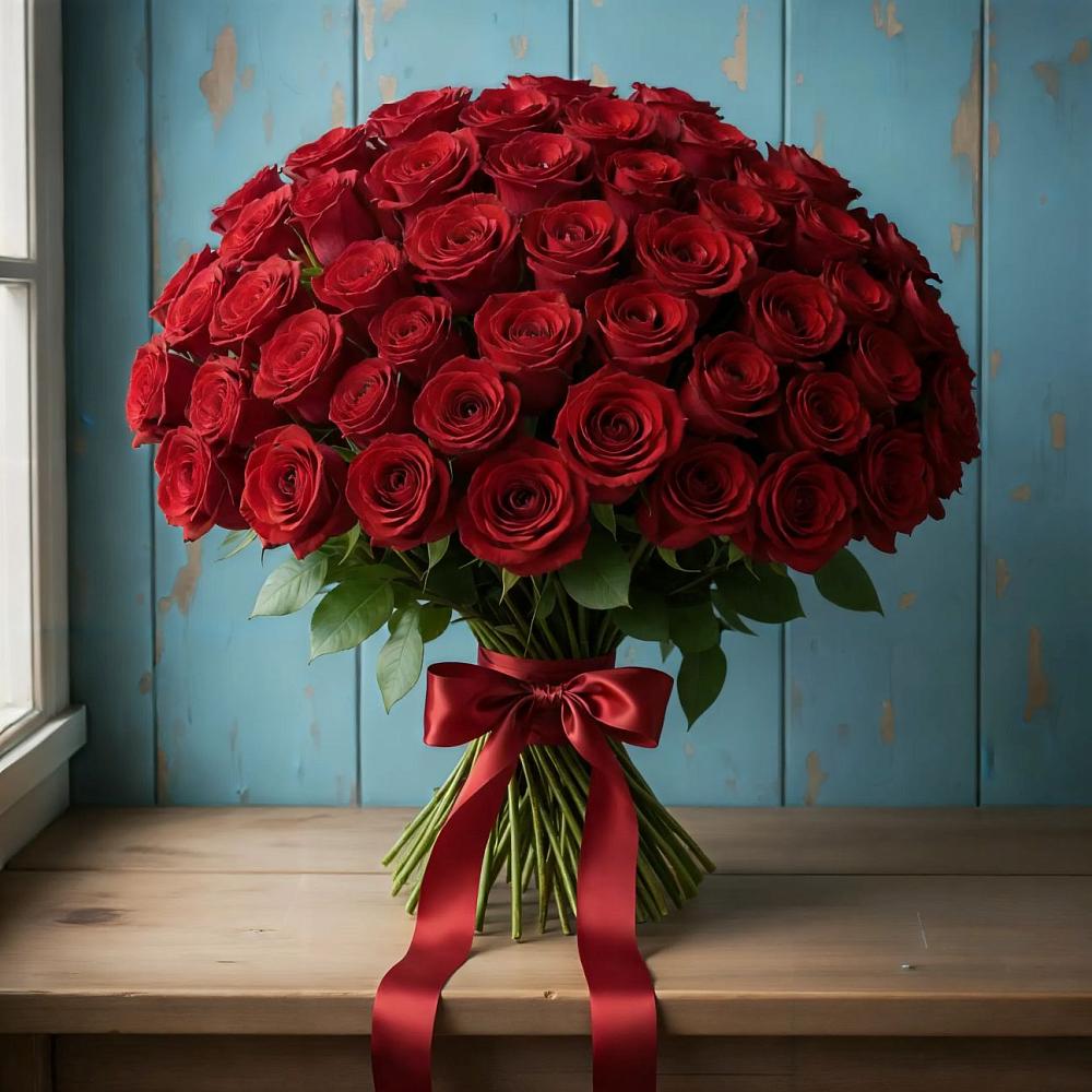 Букет Красные розы Блэк Меджик в Калужской Краснодарский край