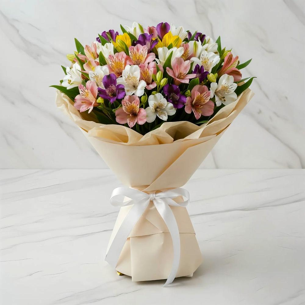 Букет цветов из: Альстромерии в Калужской Краснодарский край