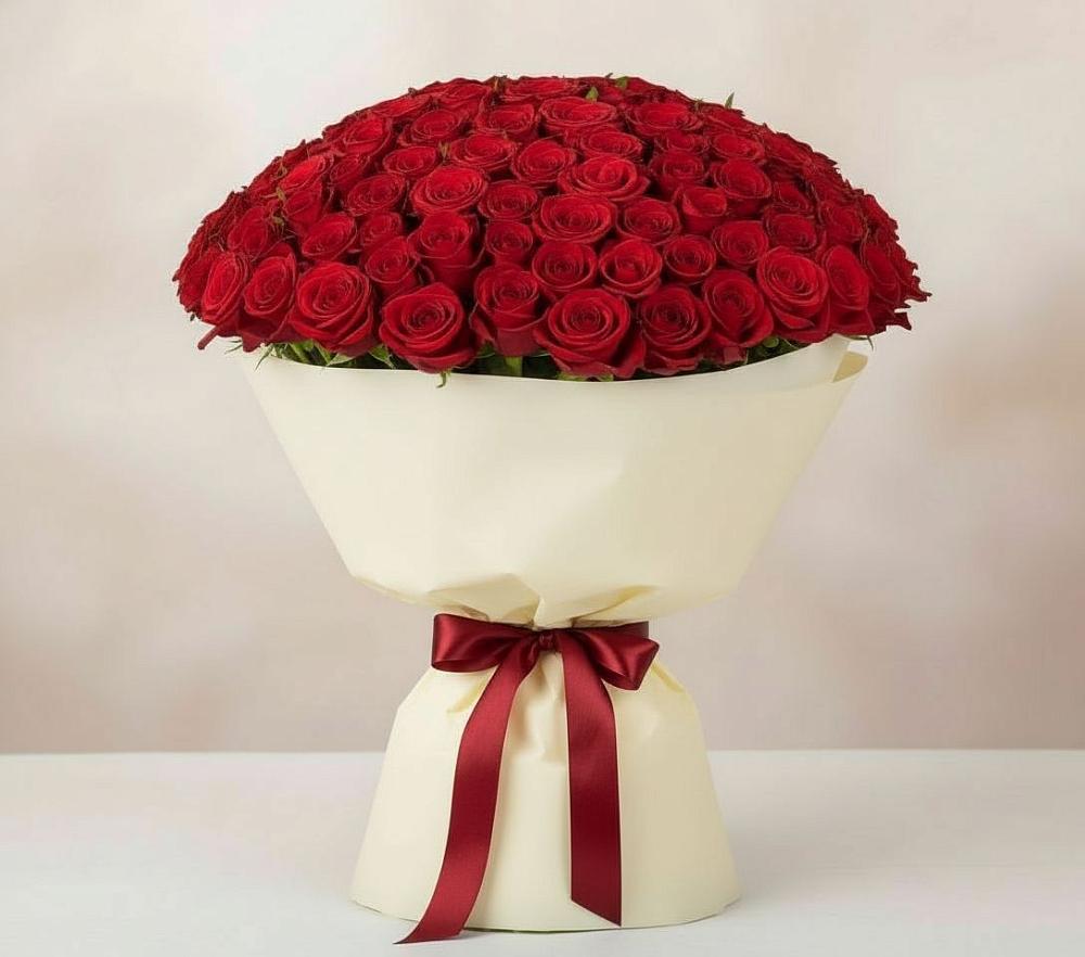 Букет 101 Красная роза Милано в Калужской Краснодарский край