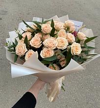 Букет Кремовые розы Латте в Калужской Краснодарский край