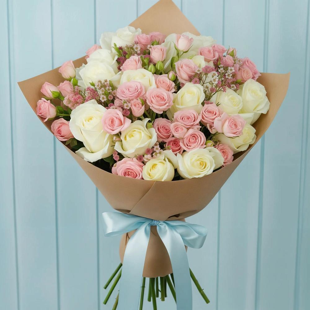 Букет цветов из: Розы в Калужской Краснодарский край