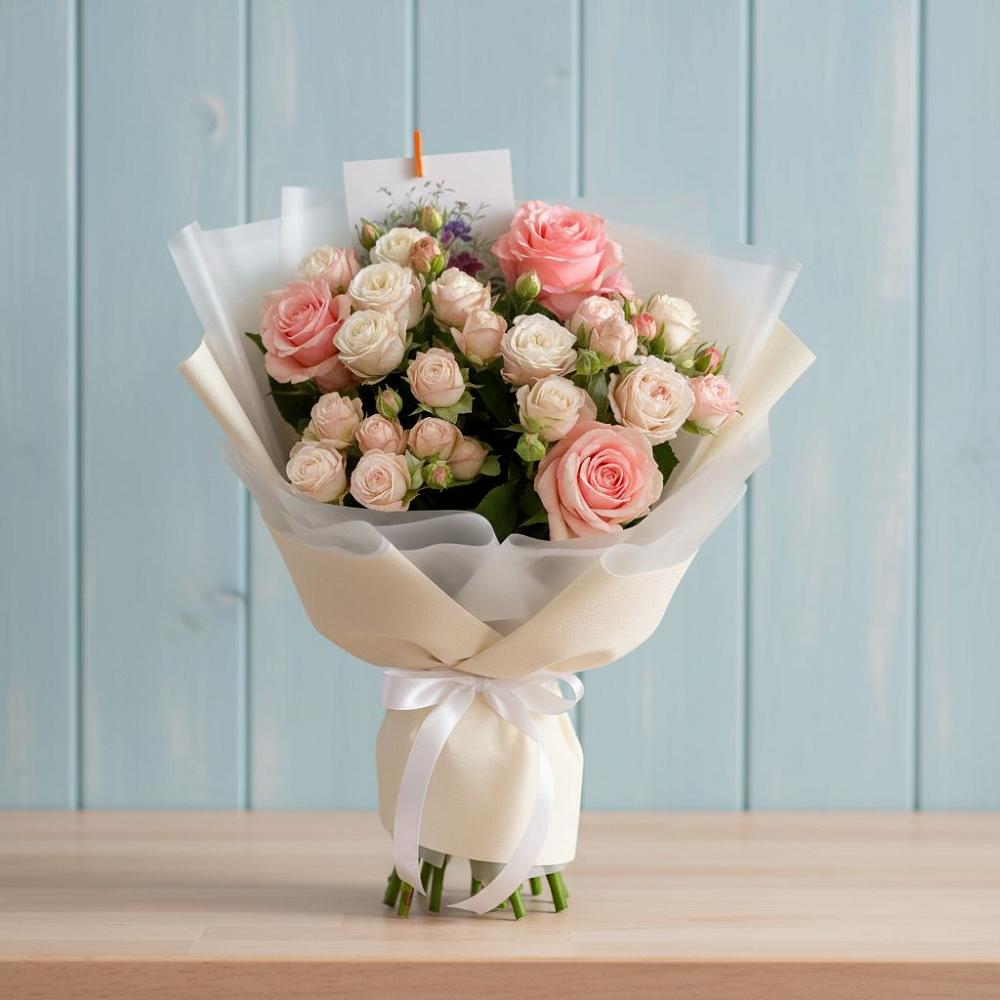 Букет цветов из: Розы в Калужской Краснодарский край