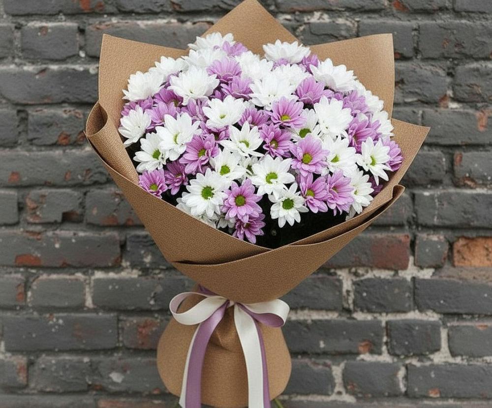 Букет цветов из: Хризантемы в Калужской Краснодарский край