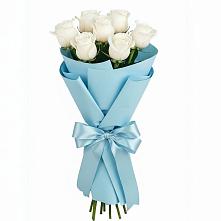 Букет 7 белых роз Проуд в Калужской Краснодарский край