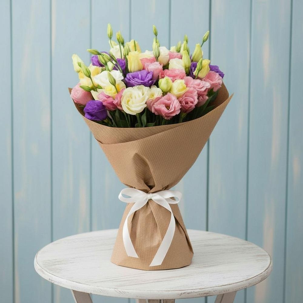 Букет цветов из: Лизиантусы в Калужской Краснодарский край