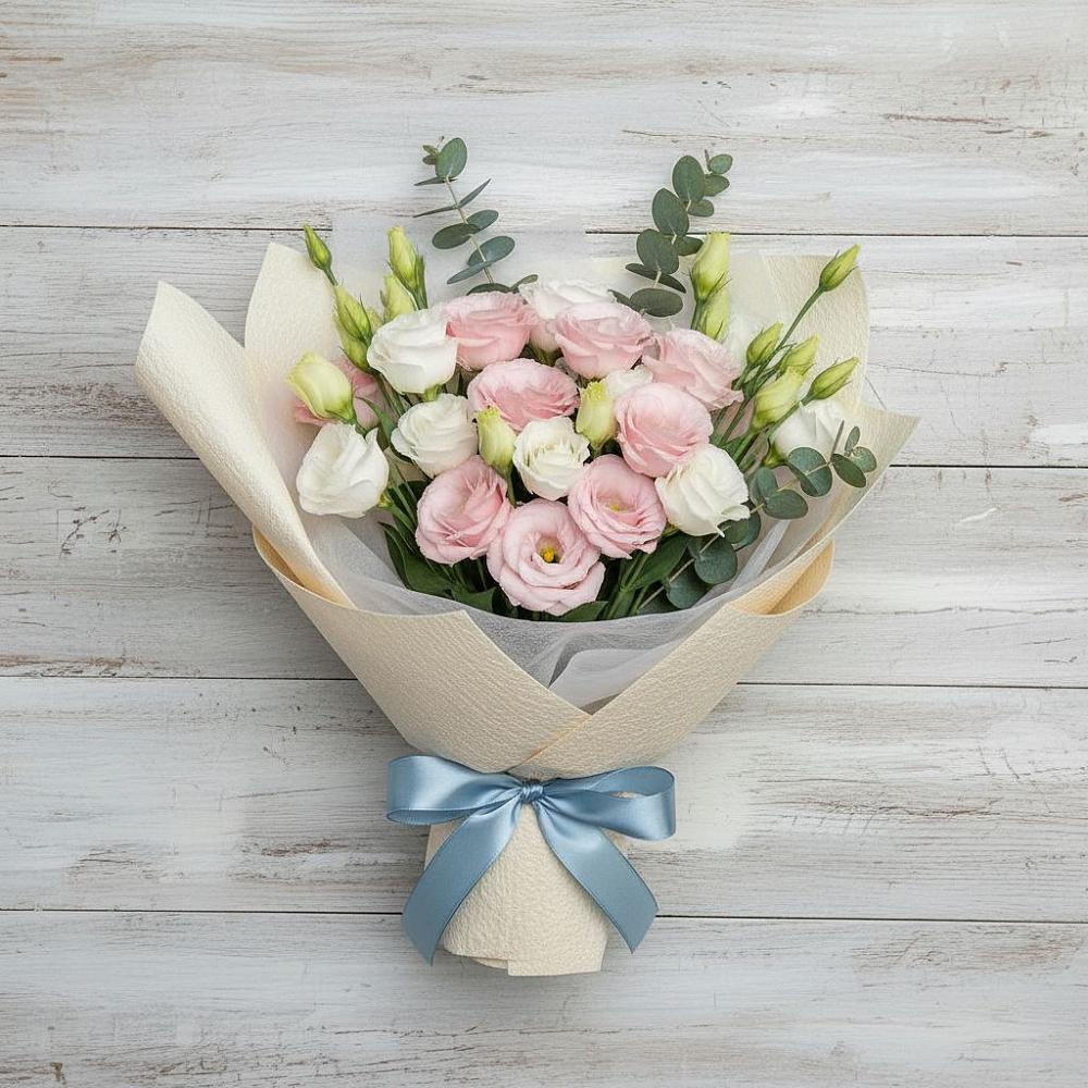 Букет цветов из: Лизиантусы в Калужской Краснодарский край